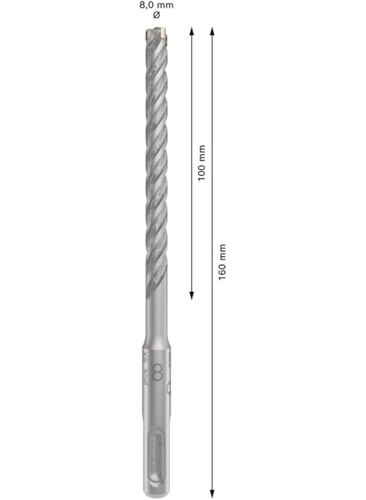 BOSCH Plus-5 Concrete Drill Bit – 8x160 mm – SDS Plus - Image 3