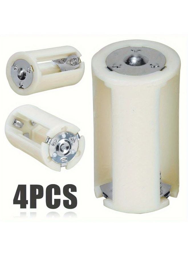 4pcs Heavy Duty Battery Box With Screw Slots For 3x AA To D Cell Adapter - Image 2