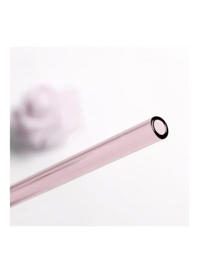 Generic - Reusable juice straws, borosilicate glass multifunctional straws, high temperature resistance and no deformation, Fruit straws for adults and children, multi-color 20x0.8x0.8cm, with 1 straw brush - Image 1