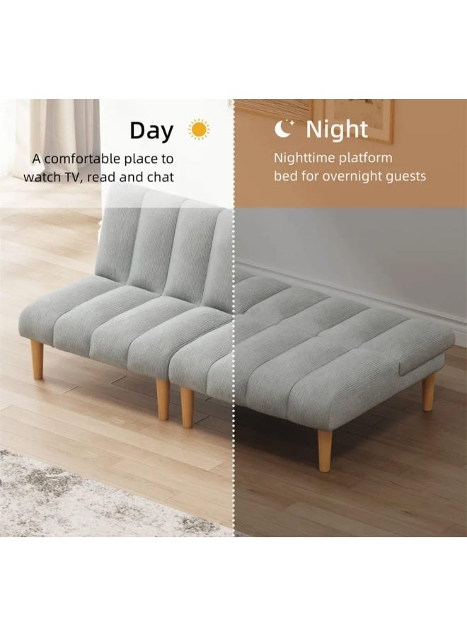 Modern Armless Sofa with Channel Tufting - Image 3