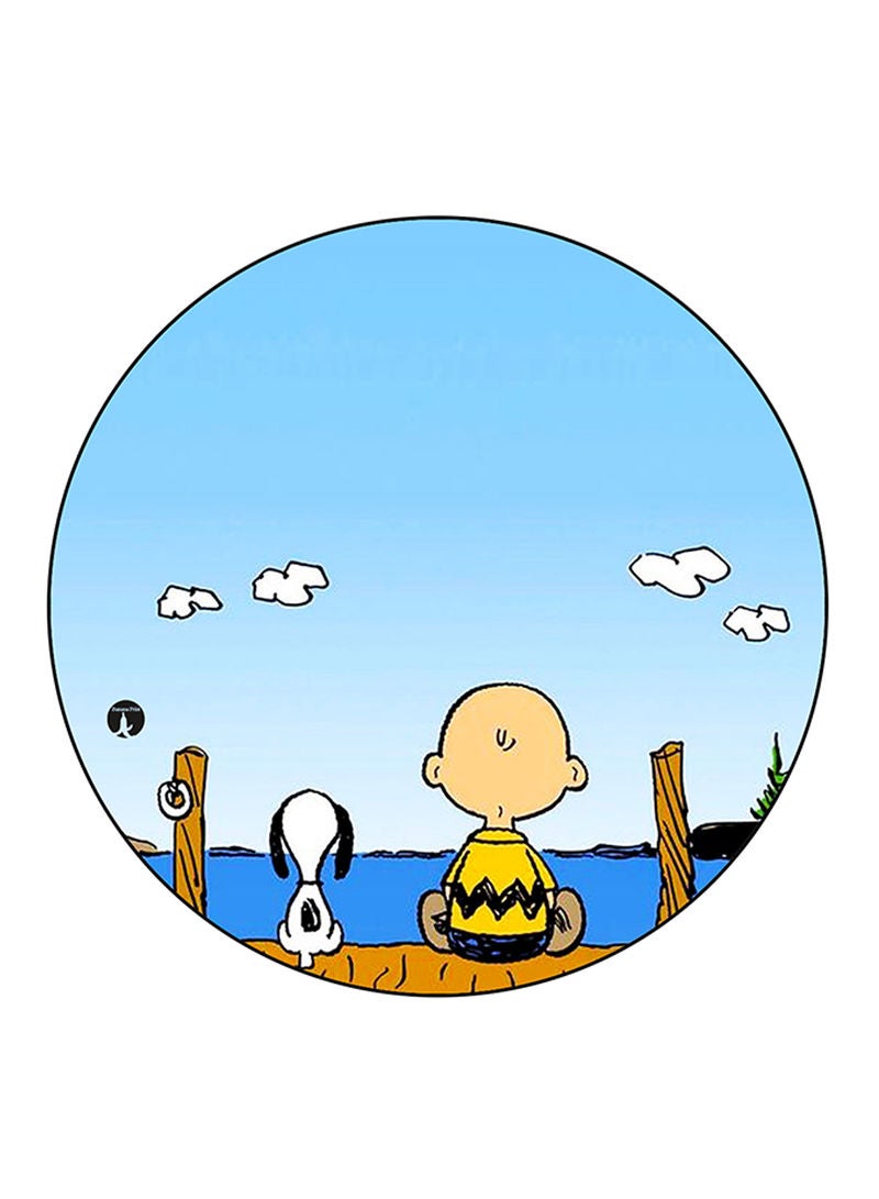 Snoopy Printed Mouse Pad  Round  Multicolour