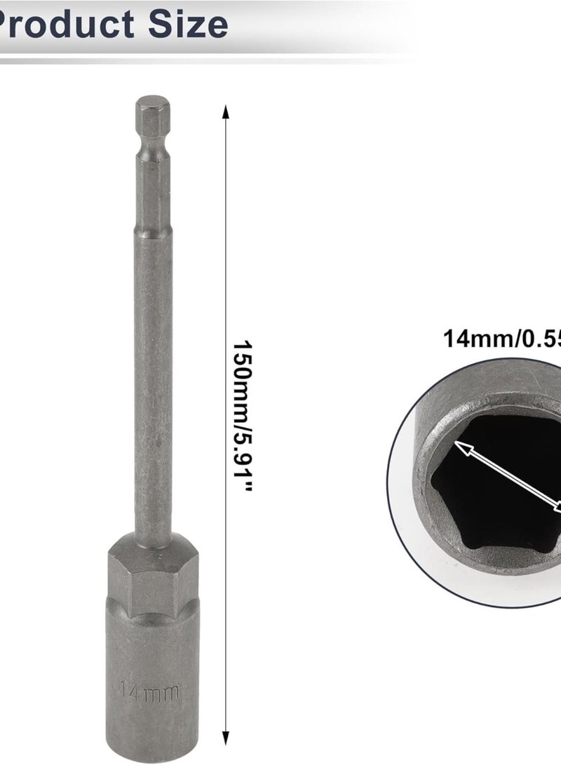 GGOOT 1pcs Impact Socket 150mm Hardware Tool 6 Point 14mm Chrome Vanadium Steel for Car Motorcycle Dirtbike  - Image 4
