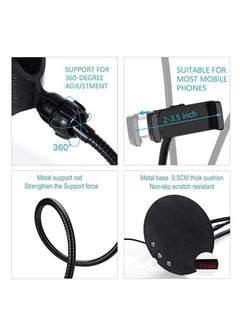Generic 3 in 1 Professional Live Stream Kit with Small USB Ring Light Mic Holder CellPhone Web Cam Holder Premium Stand For Makeup Video Shoots Live Video Calling And More  - Image 3