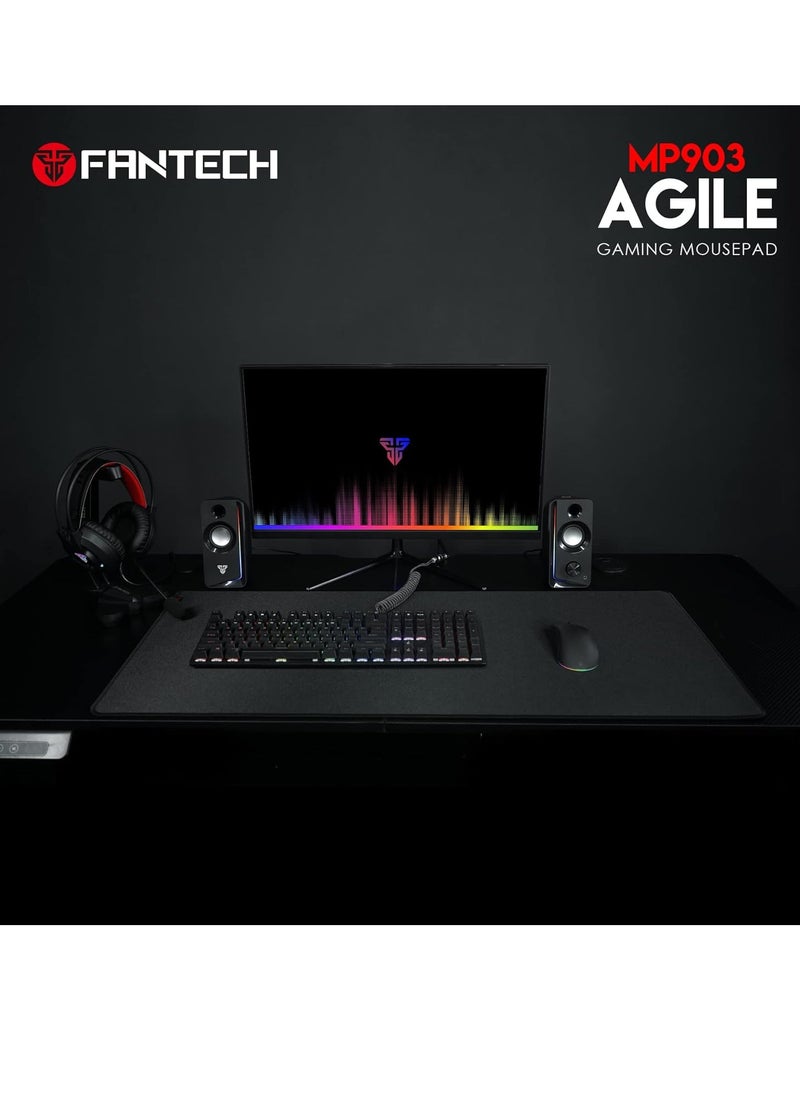 FANTECH - Agile Gaming Mouse Pad MP903 for Esports, Fabric Low Friction Surface Large Mouse Pad with Ultra-Soft Stitched and Anti-Fray Edges, XX-Large (35.4"x15.7"), 900x400x3mm - Image 1