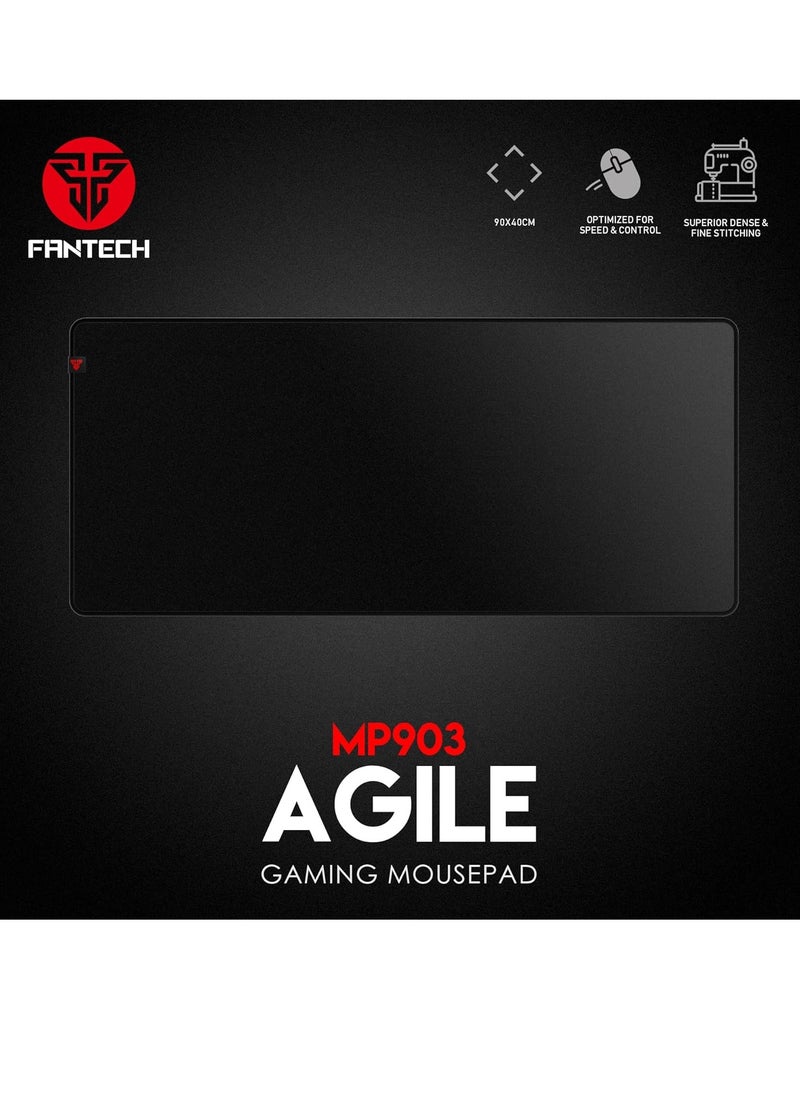 FANTECH - Agile Gaming Mouse Pad MP903 for Esports, Fabric Low Friction Surface Large Mouse Pad with Ultra-Soft Stitched and Anti-Fray Edges, XX-Large (35.4"x15.7"), 900x400x3mm - Image 1