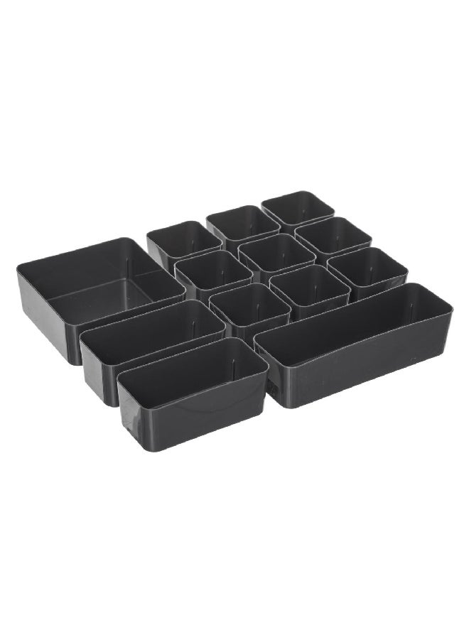 Five Simply Smart Samba Durable Polypropylene Storage Compartment Box Clear and Black 4.8 L 160428  - Image 4