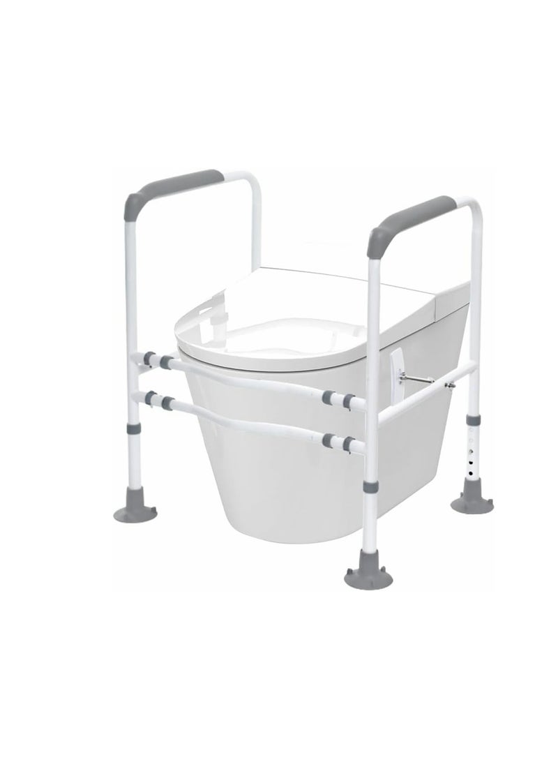 Cool Baby Toilet Safety Bar for Elderly Easy to Install Adjustable Width And Height Toilet Safety Frame Bathroom Auxiliary Bar With Handrails - Image 1