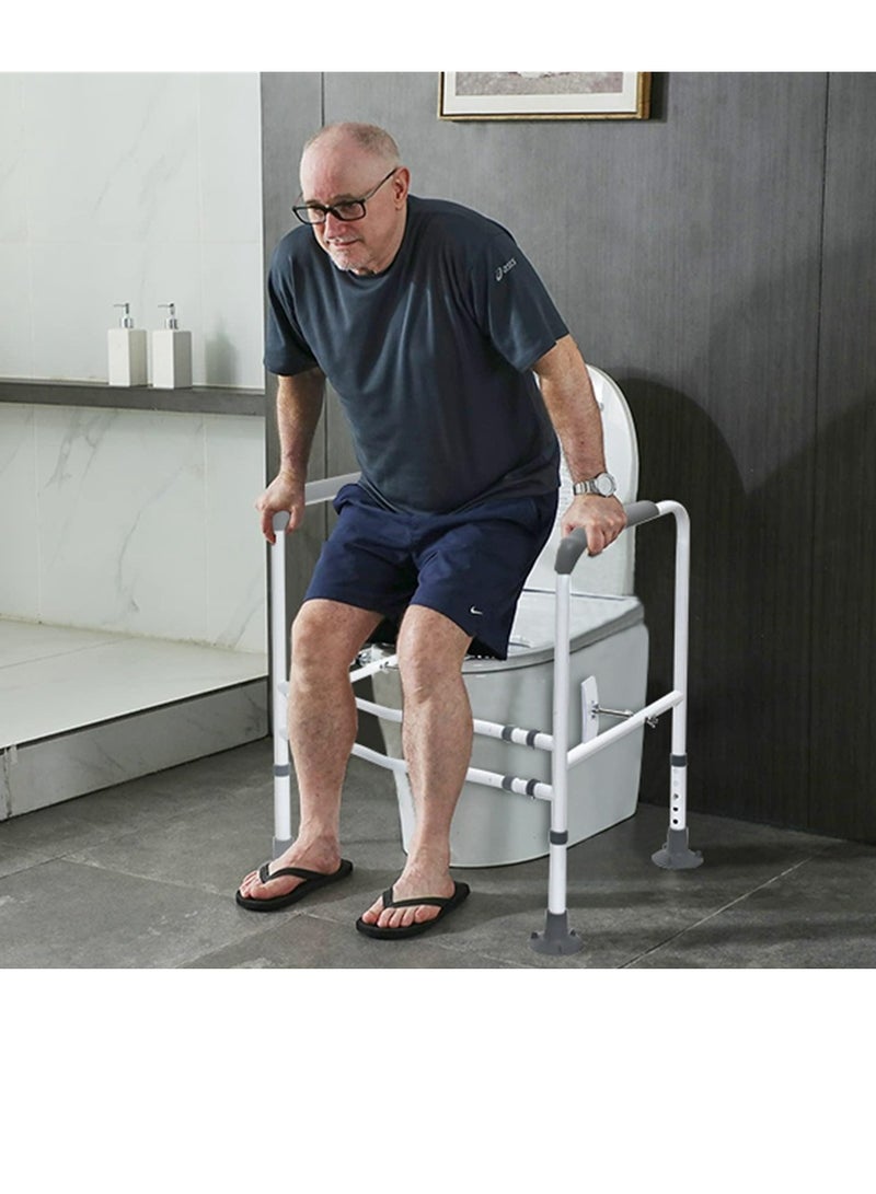 Cool Baby Toilet Safety Bar for Elderly Easy to Install Adjustable Width And Height Toilet Safety Frame Bathroom Auxiliary Bar With Handrails - Image 2