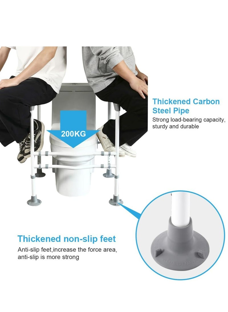 Cool Baby Toilet Safety Bar for Elderly Easy to Install Adjustable Width And Height Toilet Safety Frame Bathroom Auxiliary Bar With Handrails - Image 4