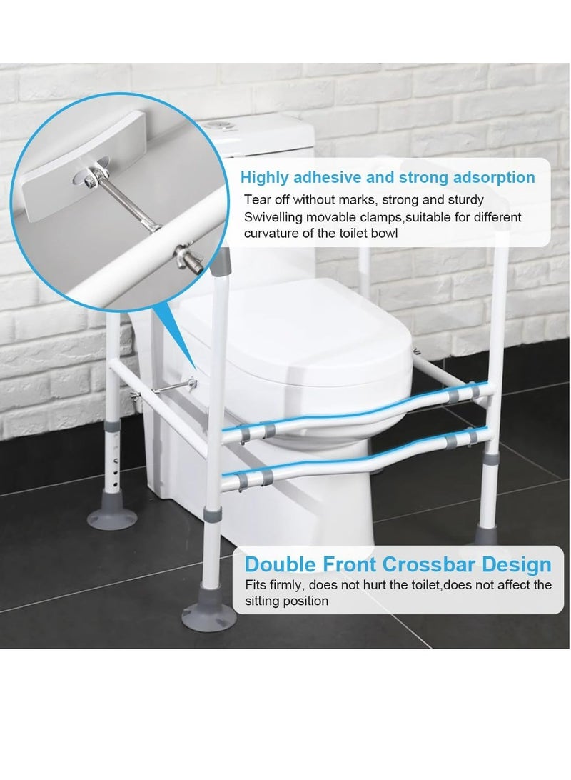 Cool Baby Toilet Safety Bar for Elderly Easy to Install Adjustable Width And Height Toilet Safety Frame Bathroom Auxiliary Bar With Handrails - Image 5