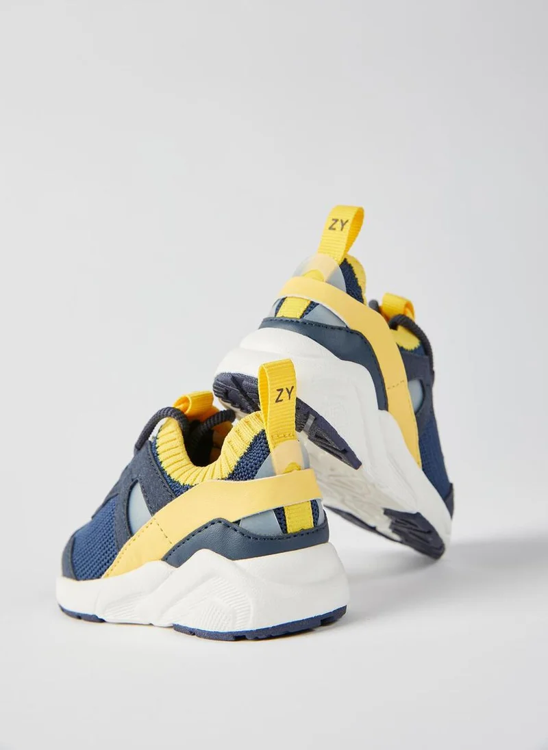 Zippy Trainers for Baby Boys 'Superlight Runner', Dark Blue/Yellow