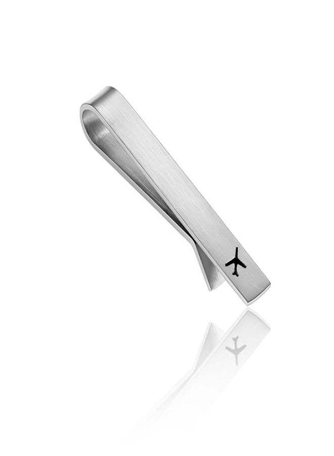 Yreamont Airplane Tie Clip for Pilot Gifts for Men Husband Son Nephew Pilot Tie Clips for Men Brother Boyfriend Pilot Accessories for Pilot Aviation Gifts for Friends Pilot Birthday Gift for Boyfriend - Image 1