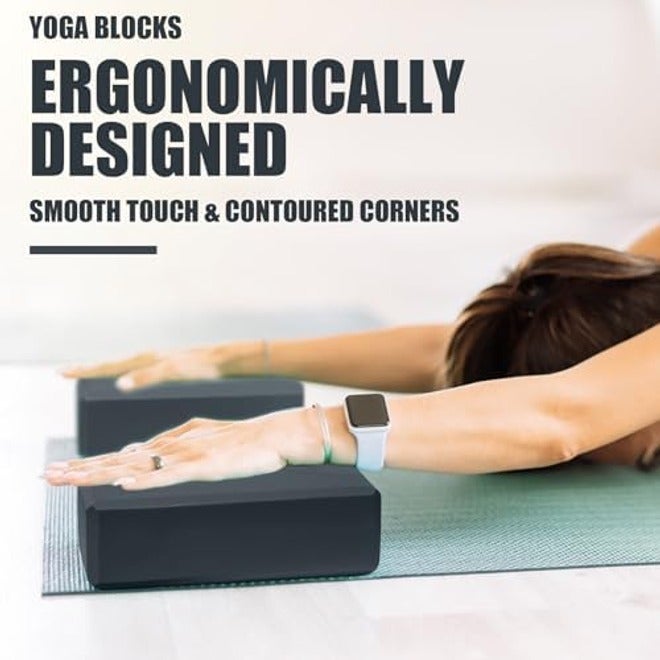 Septo 2 Pcs Yoga Blocks, 9x6x3 Inch Foam Blocks for Pilates | High Density EVA Foam Props - Image 4