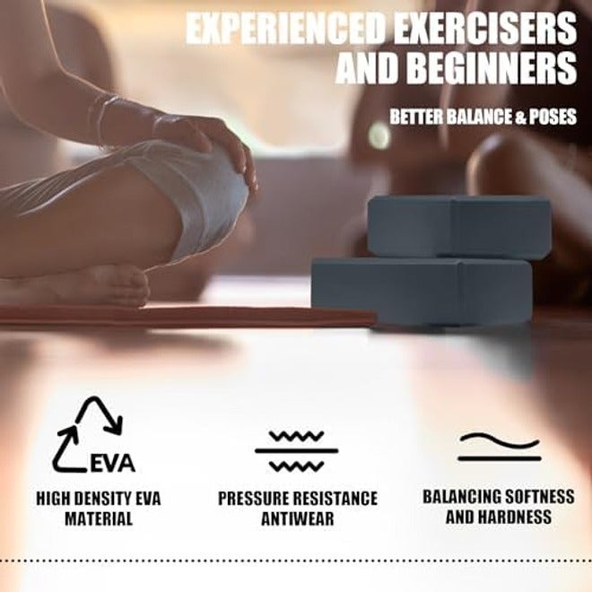Septo 2 Pcs Yoga Blocks, 9x6x3 Inch Foam Blocks for Pilates | High Density EVA Foam Props - Image 5