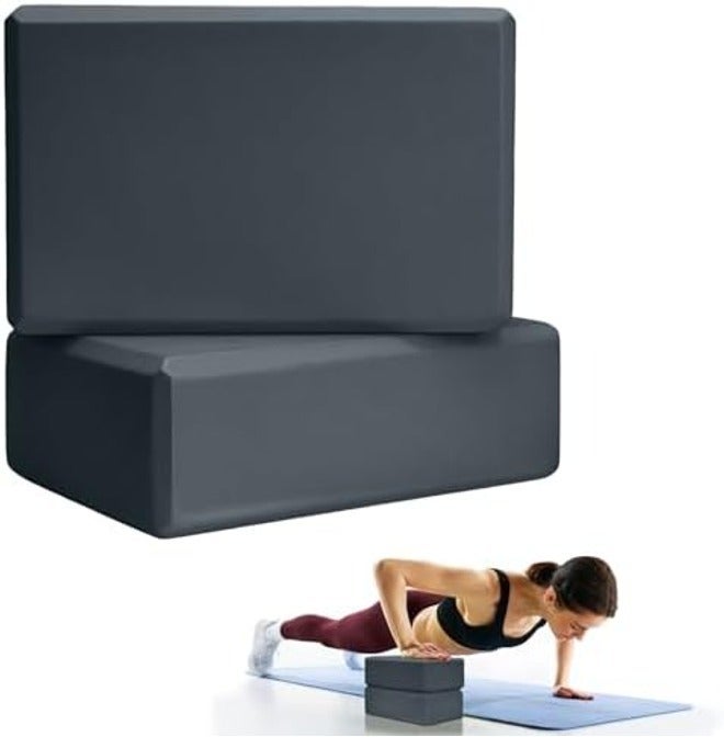Septo 2 Pcs Yoga Blocks, 9x6x3 Inch Foam Blocks for Pilates | High Density EVA Foam Props - Image 1