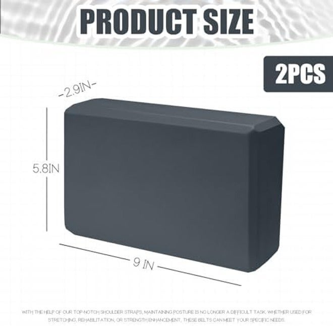 Septo 2 Pcs Yoga Blocks, 9x6x3 Inch Foam Blocks for Pilates | High Density EVA Foam Props - Image 2