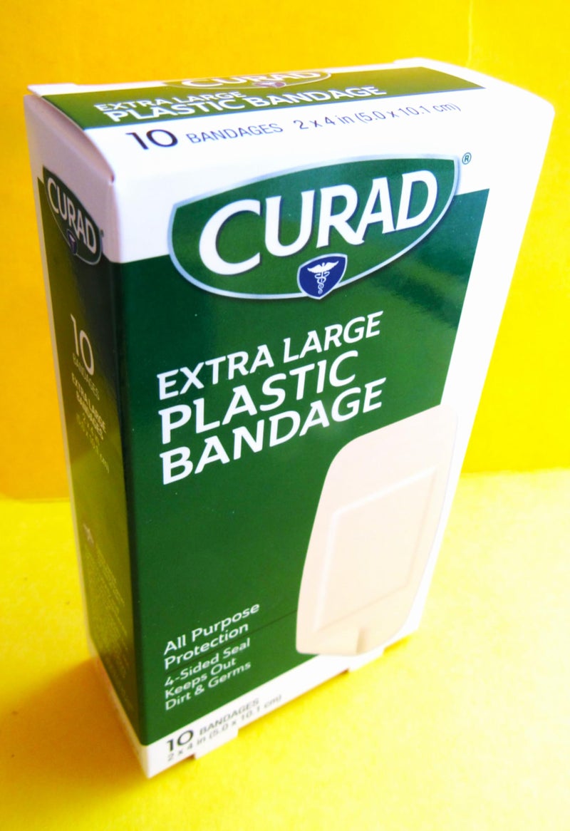 Curad Extra Large Plastic Bandage 2x4 Size 10ct