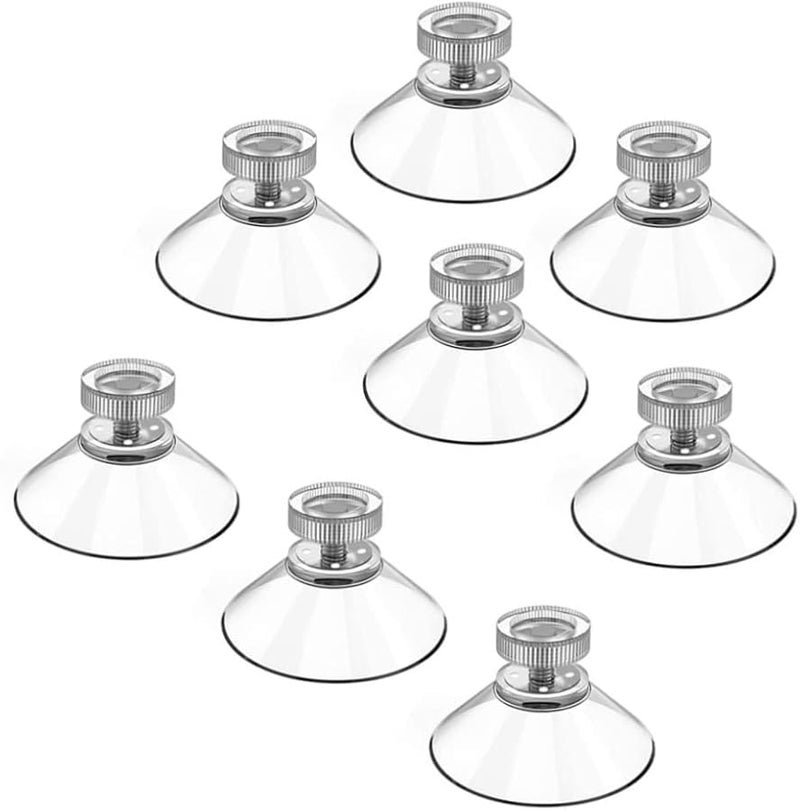 خطافات شفافة قوية بكؤوس شفط مقاس 40 مم من السيليكون المدوّر مع صامولة مخرّمة 8 قطع - Image 3