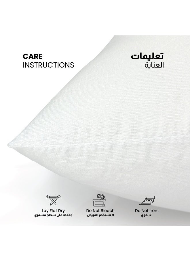 Rest Bedding Throw Pillows Insert Cushion Filler Outer Cover Hd Microfiber Filling 400 Grams Ultra Soft Fiber Size 30X50Cm , 12X20Inch Cushion Inserts Home Decor White (Pack Of 2)  - Image 4