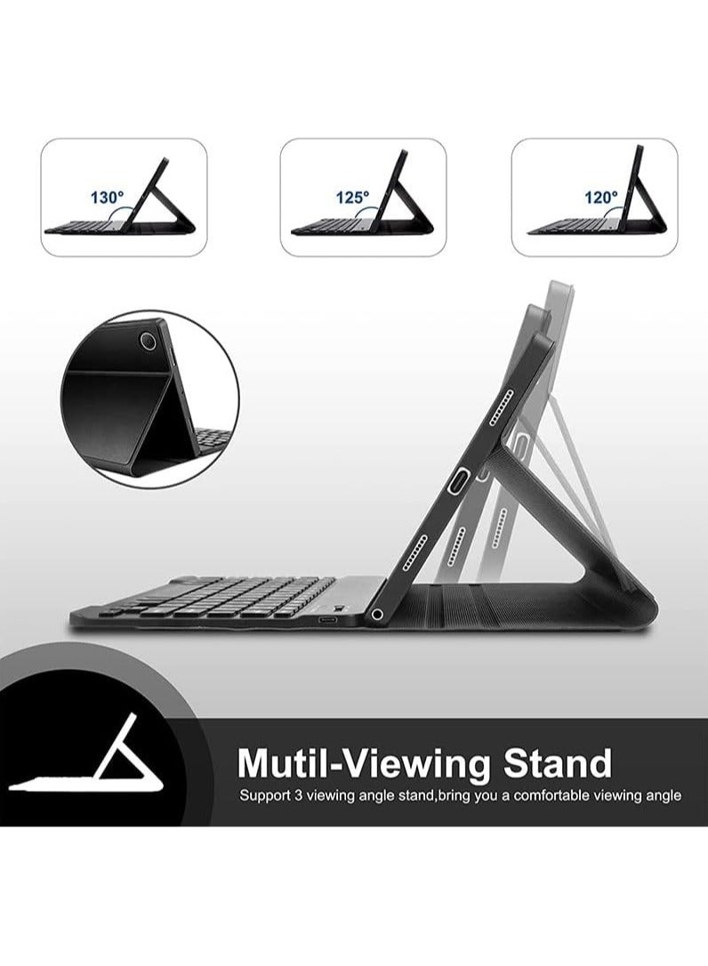 general Arabic and English Keyboard Cover Case Compatible with Honor Pad X9 11.5 inch 2023, Leather Tablet Protective Cover with Wireless Removable Bluetooth Keyboard & Trackpad Mouse - Image 3