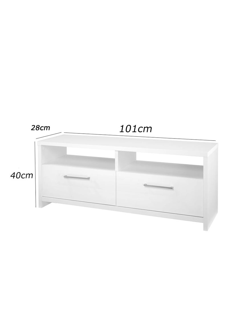 ماركة غير محددة ترابيزة تليفزيون / وحدة تليفزيون 2 درج 100سم من فرنتشر ستور  - Image 4
