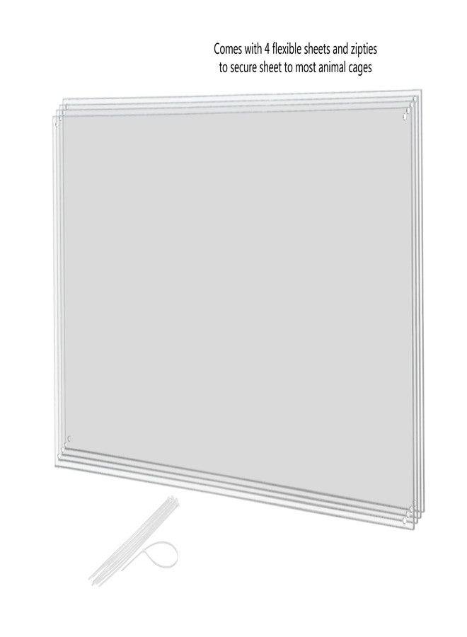 Marketing Holders 4 Pack Pet Cage Liner with Zip Ties Pet Rabbit Habitat Guinea Pig Cage 8" x 12" Flexible Plastic Side Protection Urine Guard Panels by Marketing Holders - Image 2