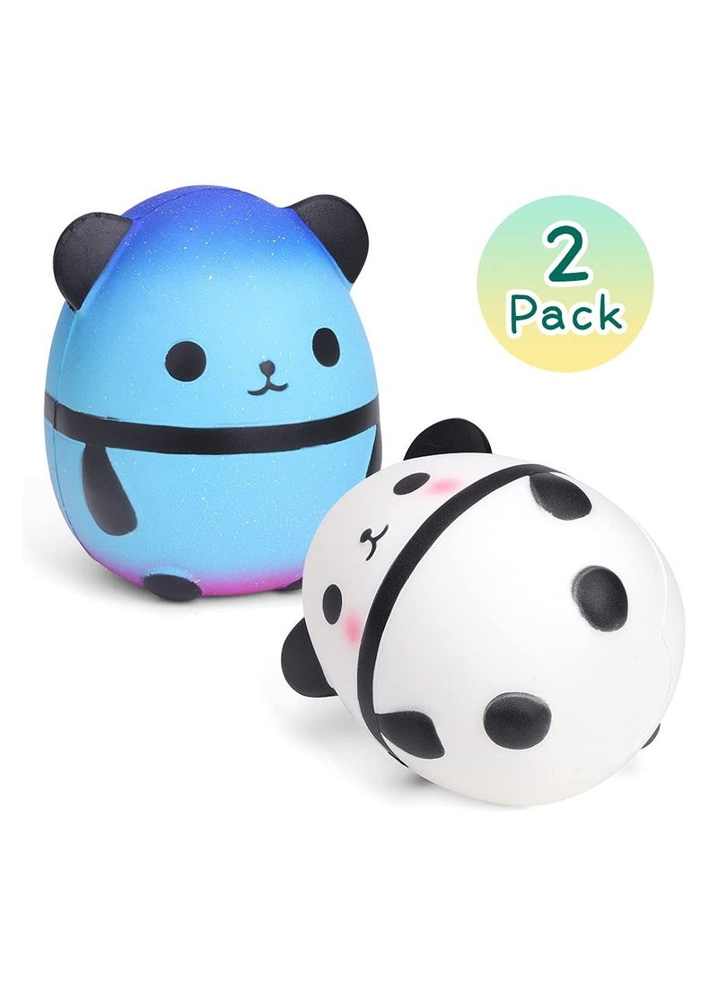 KASTWAVE - Squishy Panda Egg, Squishies Fidget Toys, Galaxy Slow Rising, Squishy Toys, Pop Soft Doll, Scented Stress, Relief Anti Anxiety ADHD, Squeeze Mochi Pack Toys, for 3-12 Years Old Kids and Adults - Image 1
