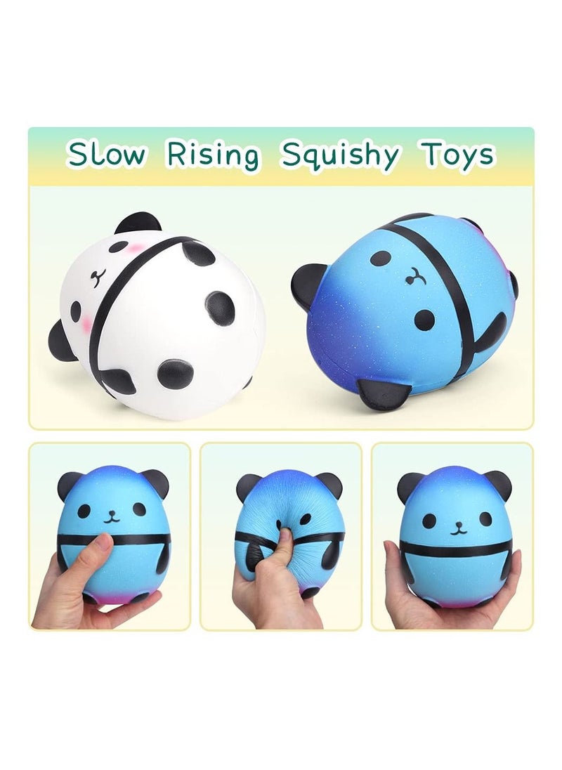 KASTWAVE - Squishy Panda Egg, Squishies Fidget Toys, Galaxy Slow Rising, Squishy Toys, Pop Soft Doll, Scented Stress, Relief Anti Anxiety ADHD, Squeeze Mochi Pack Toys, for 3-12 Years Old Kids and Adults - Image 1