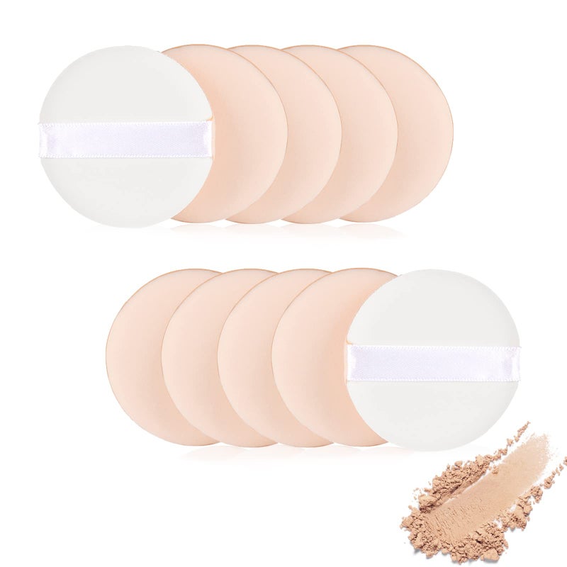 DonLeeving Luckycivia 30 Pieces 22 Inch Cosmetic Powder Puff Soft Sponge Foundation Makeup Tool BB Cream Foundation Sponge Air Powder Puff for Loose Powder Face Powder and Foundation Powder