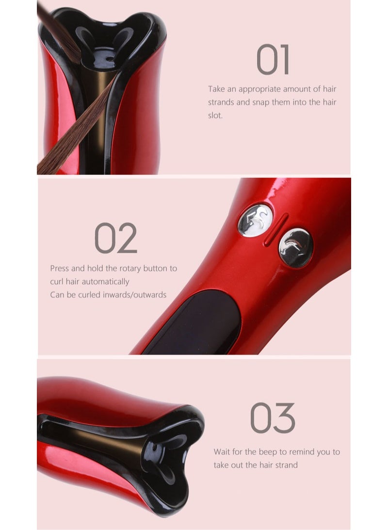 Arabest Automatic Hair Curler, Curling Iron, Wave Spiral Iron Curling Iron, Black - Image 2
