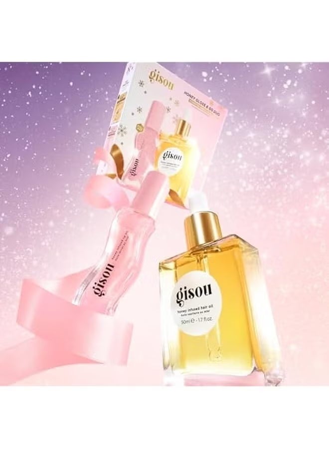 جيسو مجموعة Gisou المكونة من 4 قطع: أبطال الترطيب بلمعان العسل (Honey Gloss Hydration Heroes) – لمعان فائق للشعر والشفاه. - Image 3