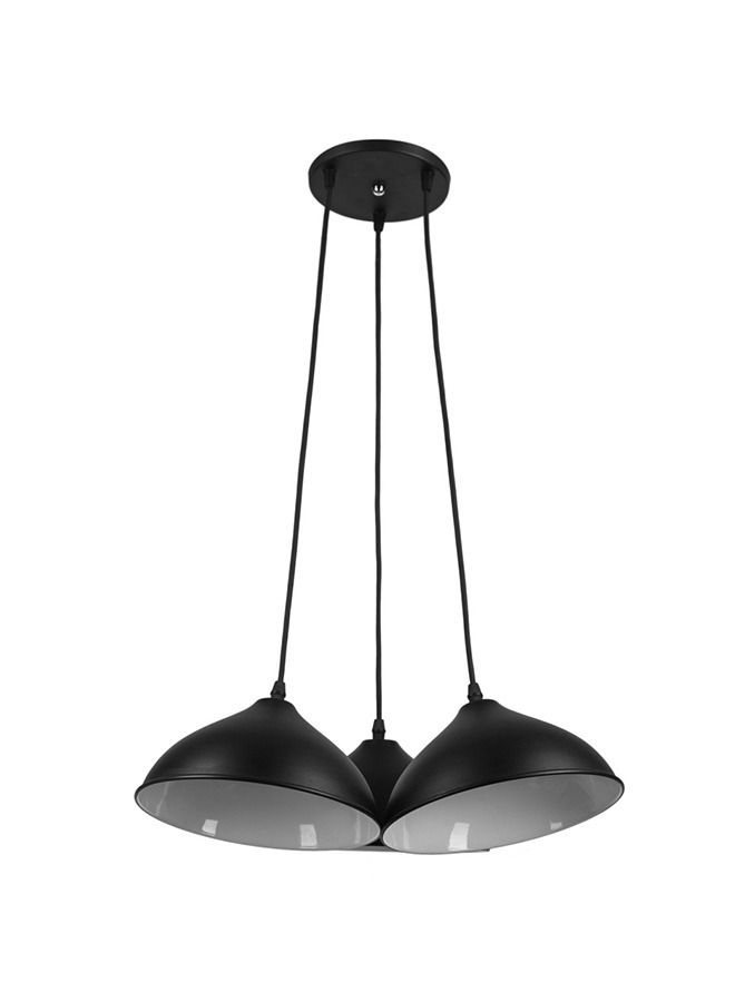 El Rawda Lighting Trio Ceiling Lamp | modern decorative LED E27 pendant light ceiling lamp hanging | suitable for any room | Color: Black | Size: 70x45 cm - Image 1