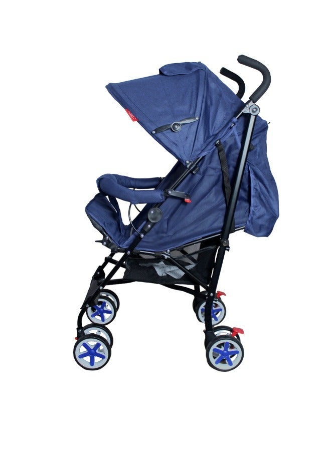 صندوق العاب عربة أطفال مع ظهر مقعد قابل للإمالة ومزودة بمظلة، عربة أطفال مدمجة قابلة للطي مناسبة للأطفال حديثي الولادة - Image 3