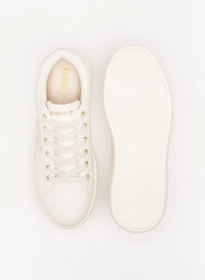 MISSY Women's Floral Print Lace-Up Sneakers