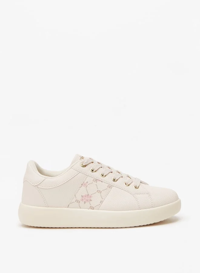 MISSY Women's Floral Print Lace-Up Sneakers