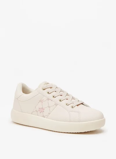 MISSY Women's Floral Print Lace-Up Sneakers