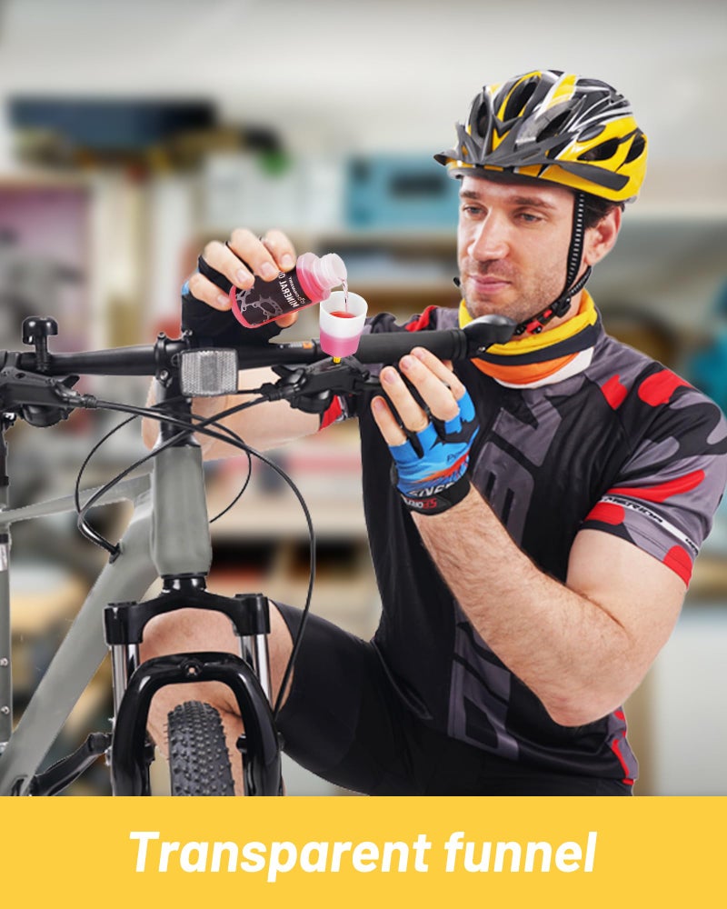 CHUMXINY Brake Bleed Kit for Shimano, TEKTRO, TRP Hydraulic Disc Brakes. Mountain Bike Brake Bleed Kit Includes Transparent Funnel, 120ML Mineral Oil Brake Fluid. - Image 4