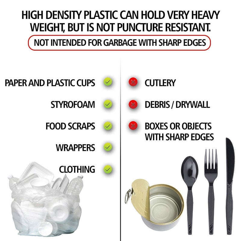 Aluf Plastics High Density Trash Bags, 33 Gallon, 250 Count, 16 Micron (eq), 33" x 40", Black, for Bathroom, Office, Industrial, Commercial, Janitorial, Municipal, Recycling - Image 3
