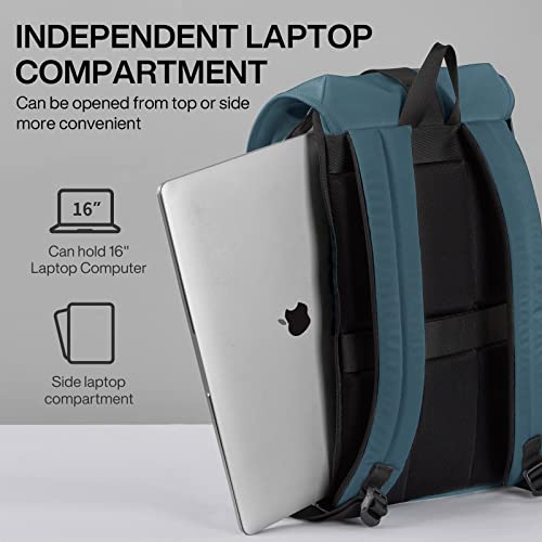 mixi Travel Laptop Backpack for Women & Men Carry On Backpack fits 16'' Laptop, Waterproof Lightweight Casual Weekender Bags Rucksack,17 Inch, Abyssal Green - Image 3