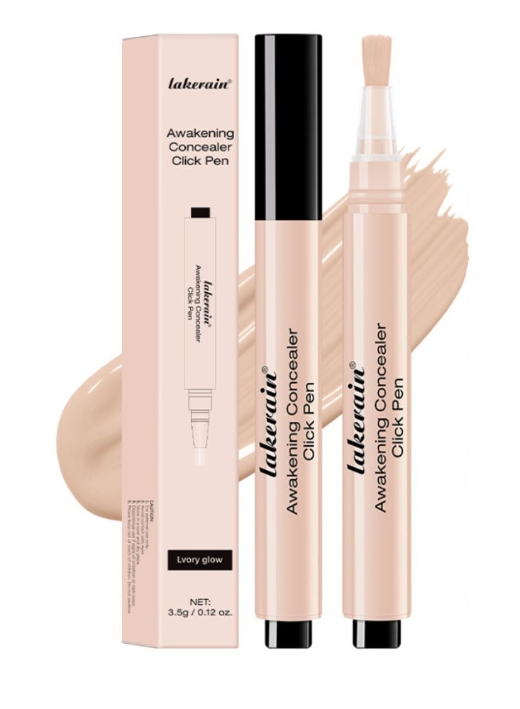 lakerain Pressed Concealer, Under Eye Concealer, Under-eye Brightener & Primer Dark Circles, acne spots,Highly Pigmented and Water-Resistant, Eye Colour Corrector Korean Makeup, brush concealer - Image 1