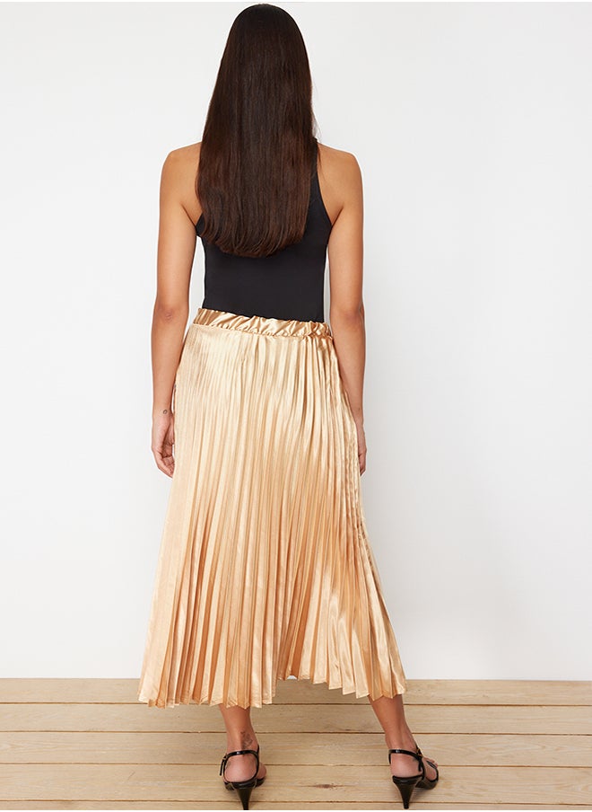 Gold Pleated Satin Fabric Maxi Length Woven Skirt TWOSS24ET00206 - pzsku/Z317E8DCB335B4A4C5AC5Z/45/_/1730941982/b02565c7-a467-4435-b5ee-01bc565d23ab