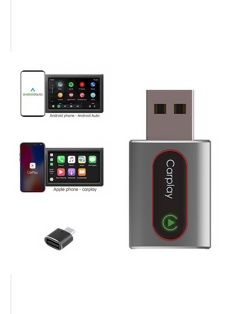 New Dazzling-Light Wireless CarPlay/Android Auto Adapter: Smart In-Car Connectivity Box .Wireless auto-connect in 10s, enjoy lag-free navigation & music with stunning seven-color ambient light - Image 4