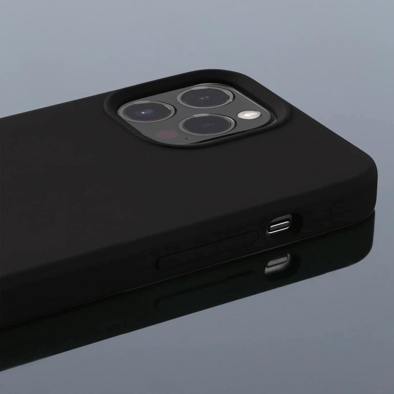Hama MagCase Finest Feel PRO for Apple iPhone 14 Pro - MagSafe Compatible Magnetic Case, Silky Silicone Finish, Shockproof TPU Back Cover with Soft Inner Lining - Black - Image 2