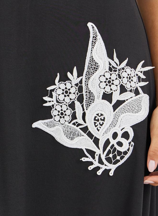 Styli Lace Insert Strappy A-Line Maxi Dress - Image 4