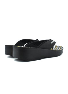 aerosoft AEROSOFT A08A5 LADIES BLACK PATTERN SLIPPERS  - Image 4