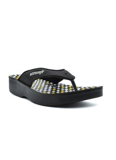 aerosoft AEROSOFT A08A5 LADIES BLACK PATTERN SLIPPERS  - Image 3
