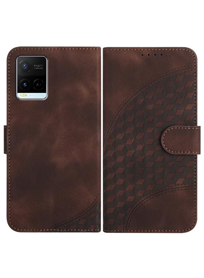 erorex Case For vivo Y21/Y33s/Y21s Elephant Head Embossed Phone Leather Case with Lanyard - Image 1