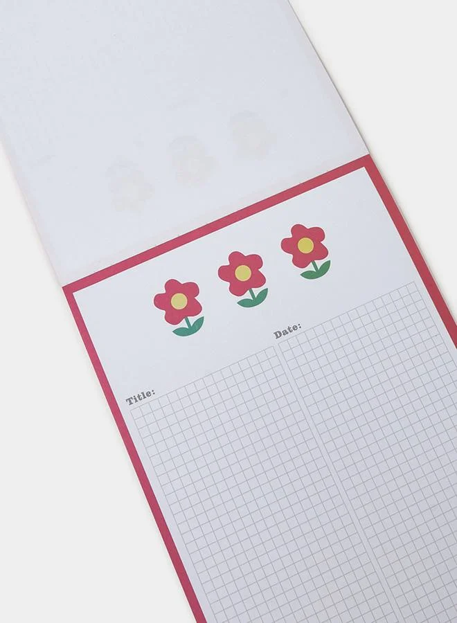 Styli B5 Flower Header Red Outline Notepad - 30  pages