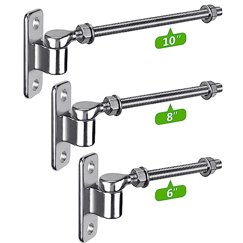 Insaga 6'' J Bolt Gate Hinge and Wall Mount Hinge 2Pack, Heavy Duty 304 Stainless Steel Gate Hinges, One Piece with No Welding for Farm, Fence, Garden, Metal Gates, Load Capacity up to 500LB - Image 4