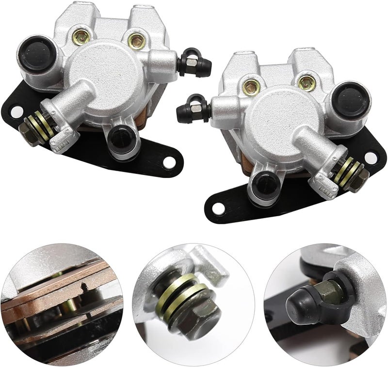 EATAKWARD Front Left & Right Brake Calipers & Pads for Yamaha Banshee, Big Bear, Grizzly, Kodiak, Raptor, Warrior, Wolverine - Image 2